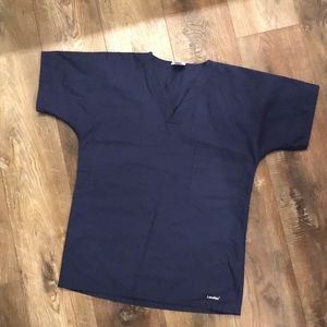 Landau Navy Scrub Top - 7502 XSM